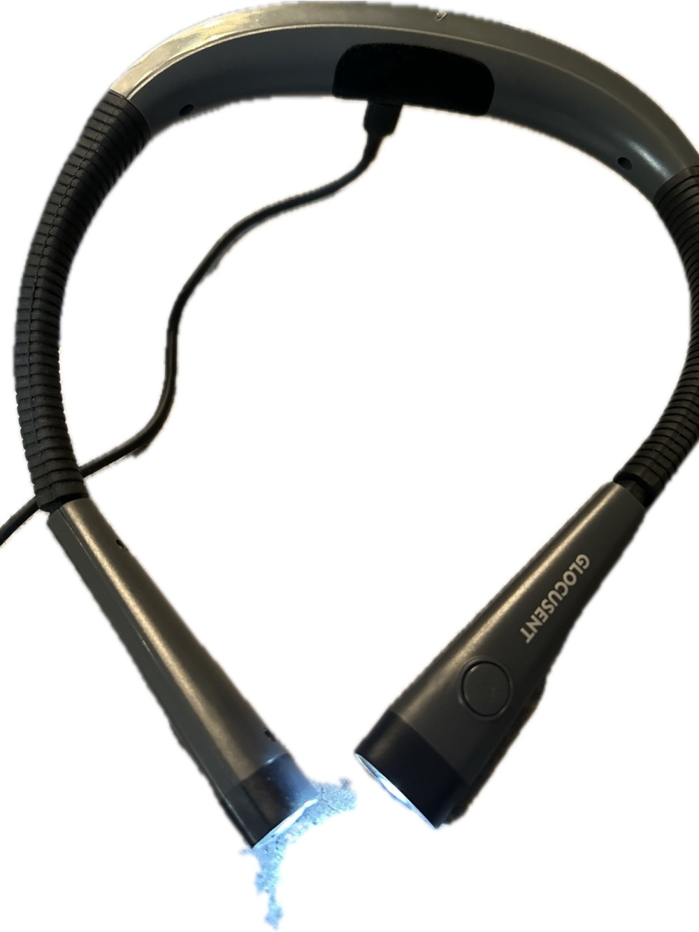 Dual-Head Neck LED Reading Light - Gray